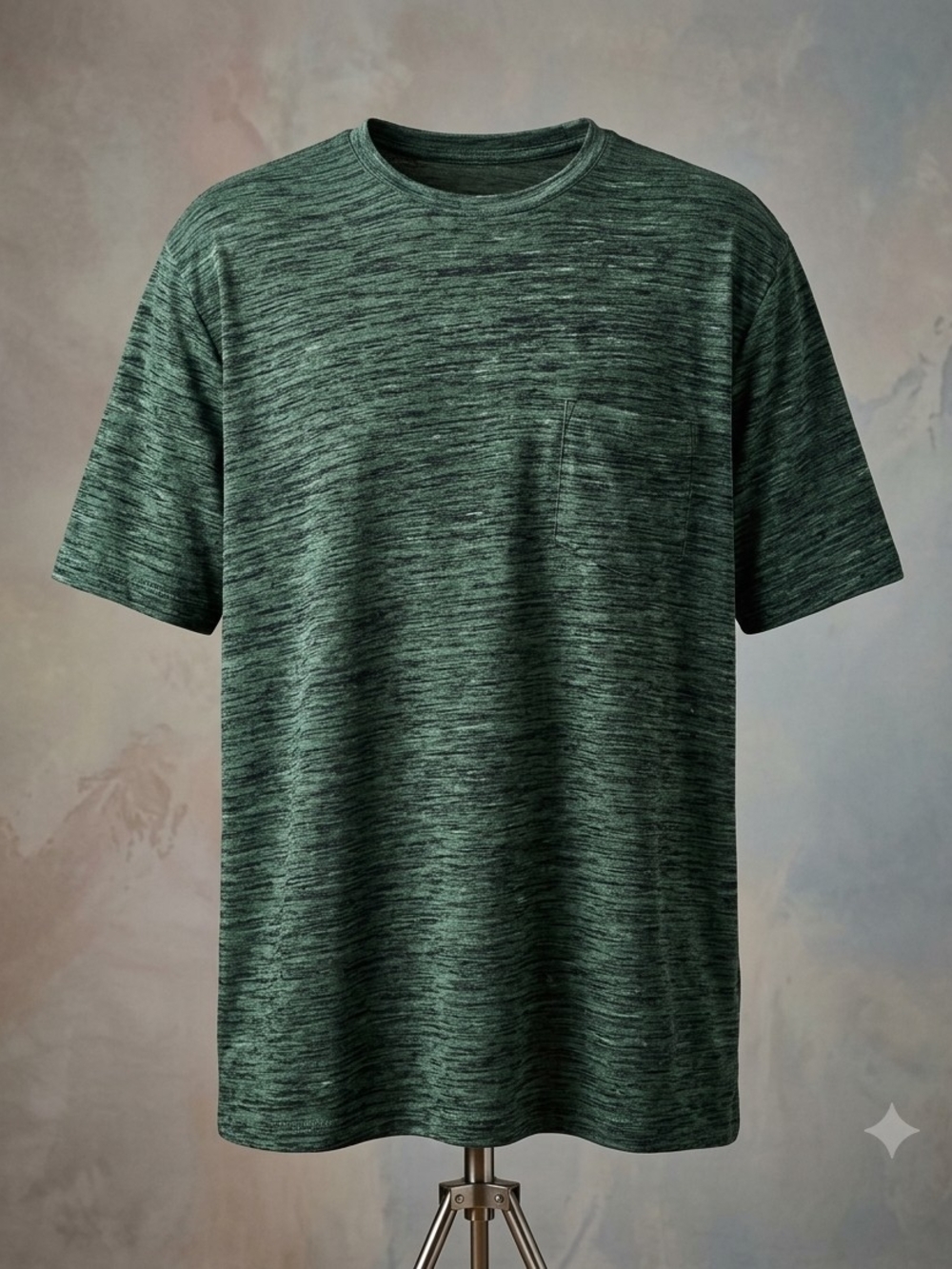 Men's Heathered Forest Green Short Sleeve Pocket Tee